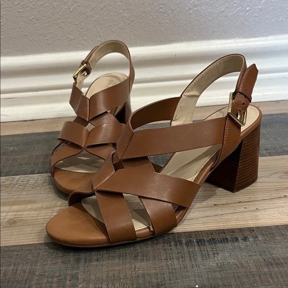 Cole Haan Women's Jamie Sandal Brown Sz 7 1/2 B Side Buckle Summer Casual Chic - Picture 1 of 12